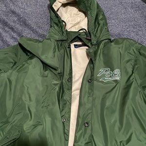 Green Polo rain coat only worn once XL